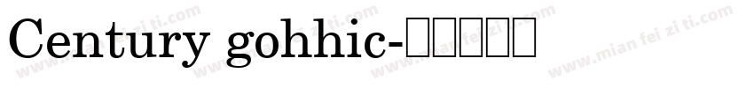 Century gohhic字体转换